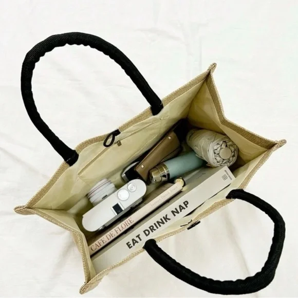 Milano Italy Beige Shopper Tote Bag NEW in Original Packaging - Picture 4 of 6